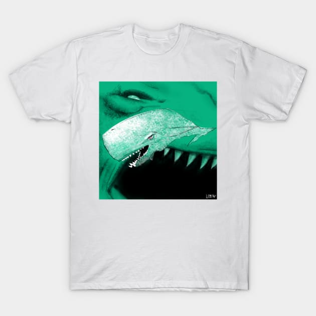 leviathan whale ecopop monster kaiju animal art T-Shirt by jorge_lebeau